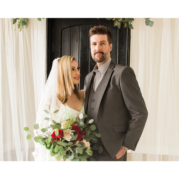 3D Floral Wedding Veil: Handmade Nylon Fingertip Veil Bridal Bride main image 12